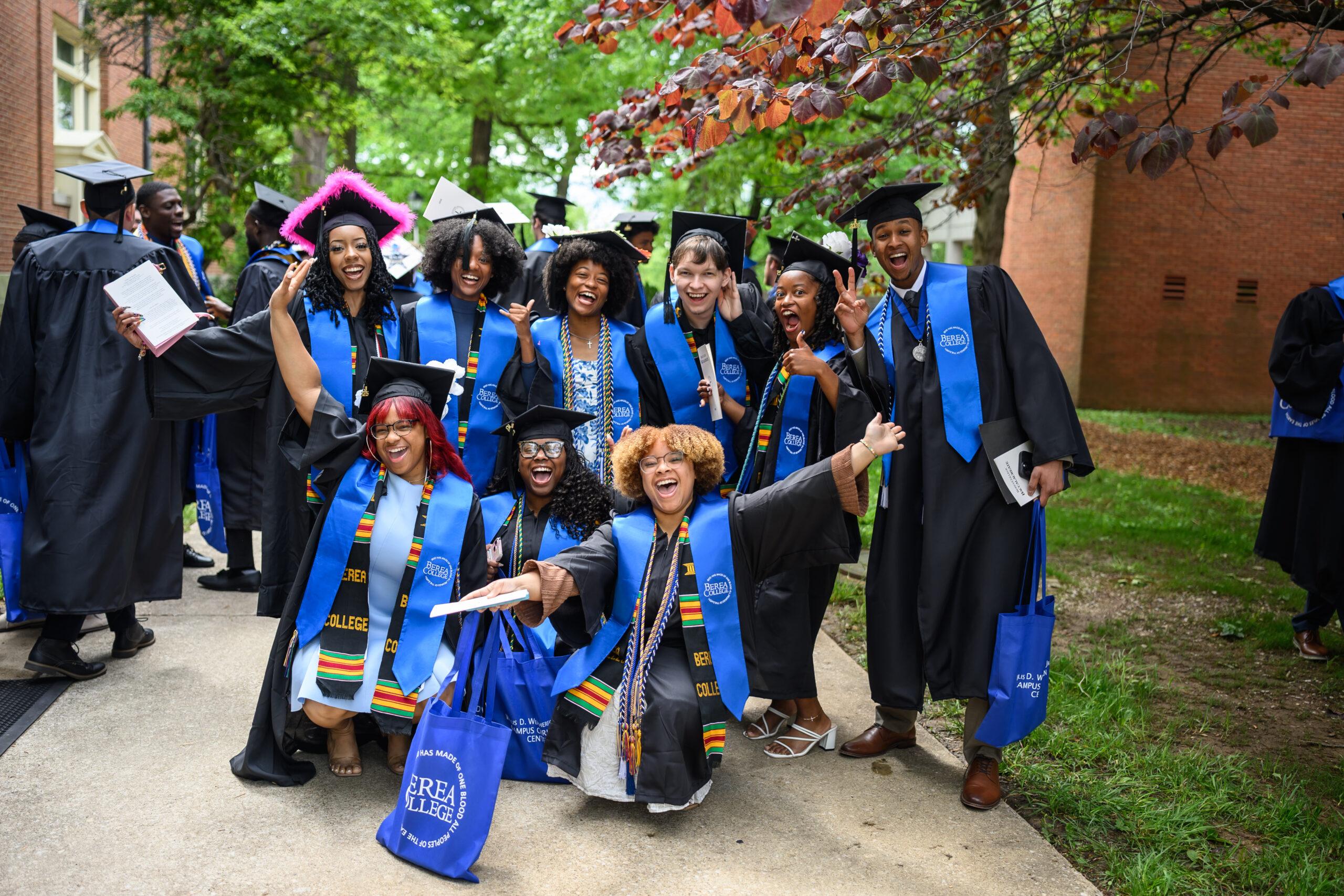 Berea College students at graduation